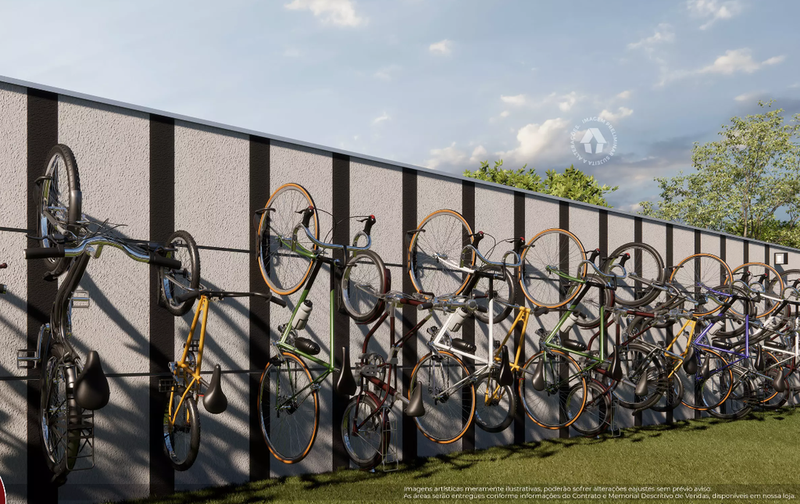 Cobertura Duplex Metrocasa Santo Amaro - Residencial 76.71m² 1D João Alfredo São Paulo - Bicicletario
