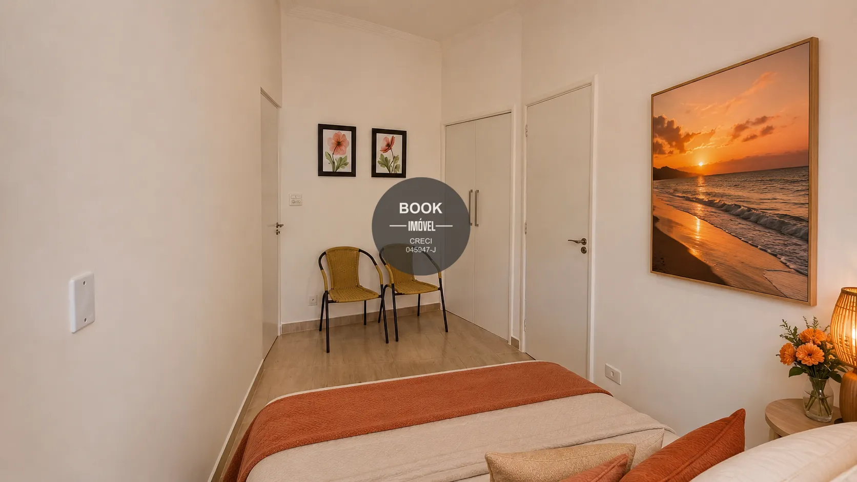 Lindo apartamento de 3 dormit&oacute;rios Vista Mar e Garagem BOX no Itarar&eacute; Rua Princesa Isabel São Vicente - 