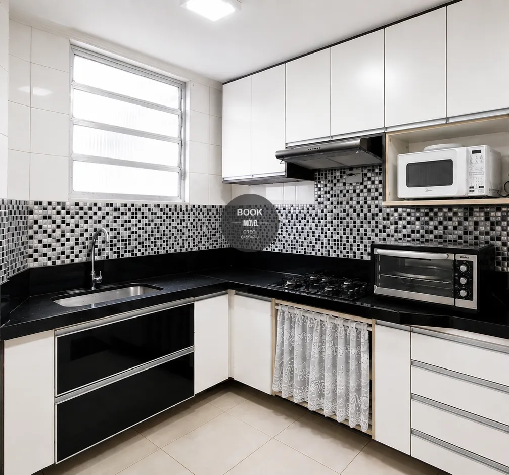 Lindo apartamento de 3 dormit&oacute;rios Vista Mar e Garagem BOX no Itarar&eacute; Rua Princesa Isabel São Vicente - 