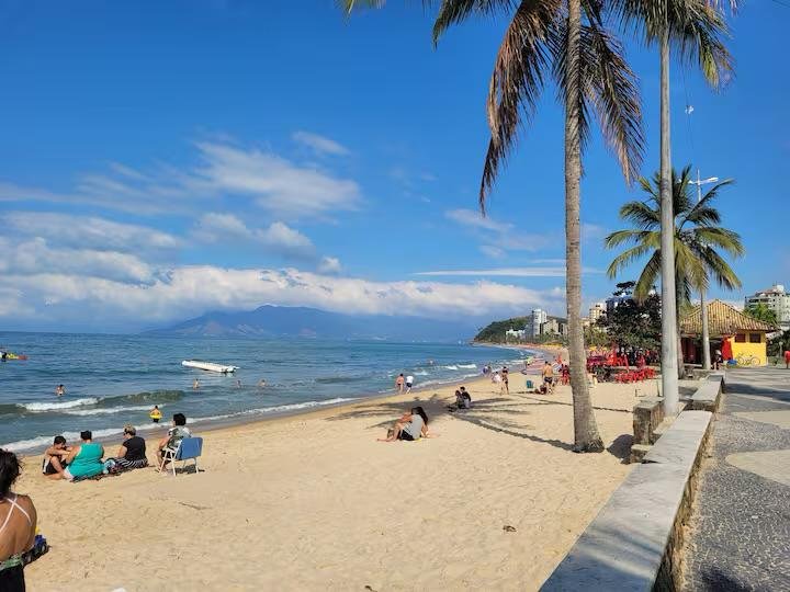 Apartamento MOBILIADO com vista para o mar na Martim de Sá - Caraguatatuba - 
