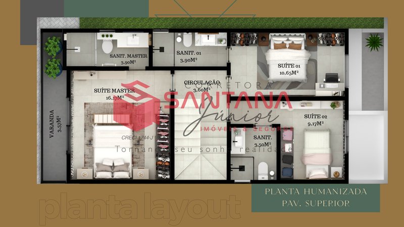 Casa duplex com 3/4 à venda no Miragem Rua Maria de Lourdes Brito Lauro de Freitas - 