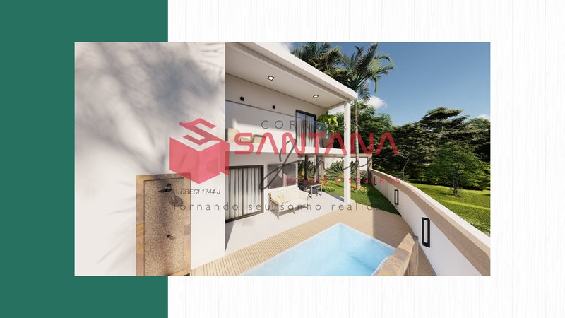 Casa com 4/4 à venda em alameda fechada em Vilas do Atlântico Rua Praia de Caraguatatuba Lauro de Freitas - 