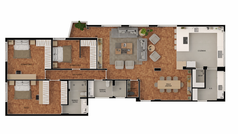 Apartamento em Higienópolis com 230m² 3 dorm 1 suíte 2 vagas Rua Maranhão São Paulo - 