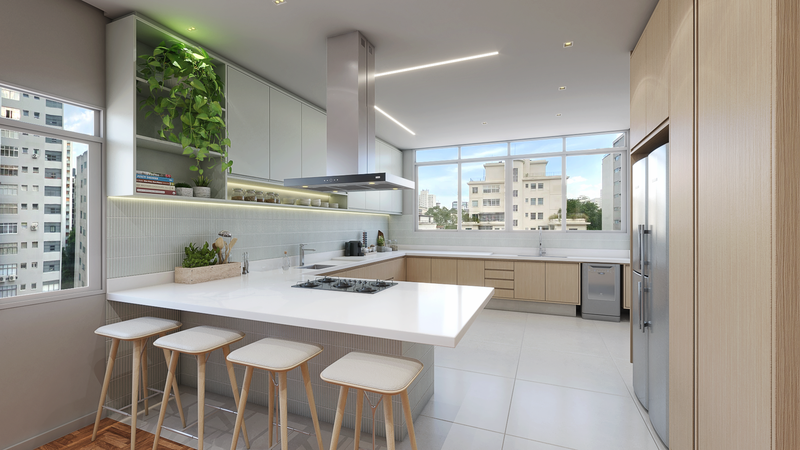 Apartamento em Higienópolis com 230m² 3 dorm 1 suíte 2 vagas Rua Maranhão São Paulo - 