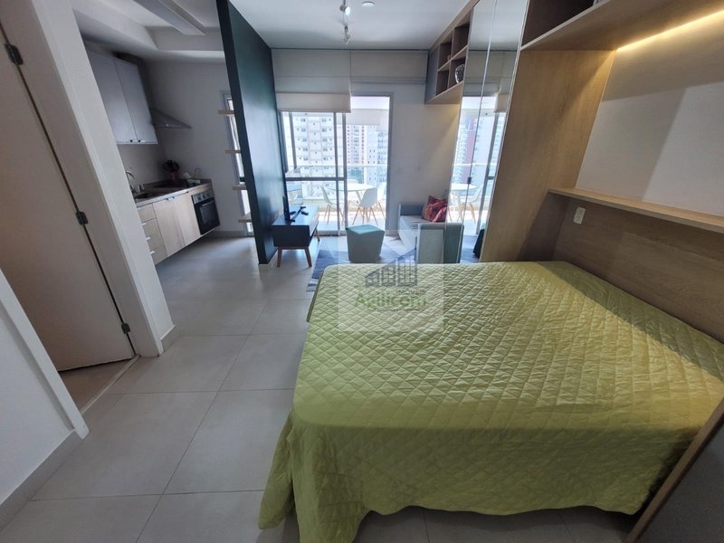 STUDIO MOBILIADO À VENDA EM MOEMA COM  37M² E 1 VAGA DE GARAGEM Avenida Aratãs São Paulo - 