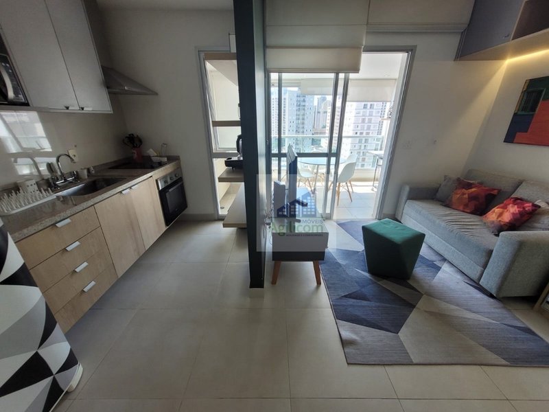 STUDIO MOBILIADO À VENDA EM MOEMA COM  37M² E 1 VAGA DE GARAGEM Avenida Aratãs São Paulo - 