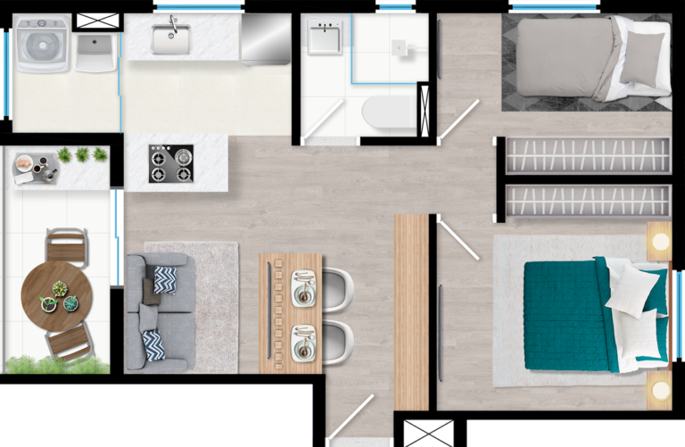 Apartamento de 2 dormitórios no Carrão com lazer no Rooftop - São Paulo - 