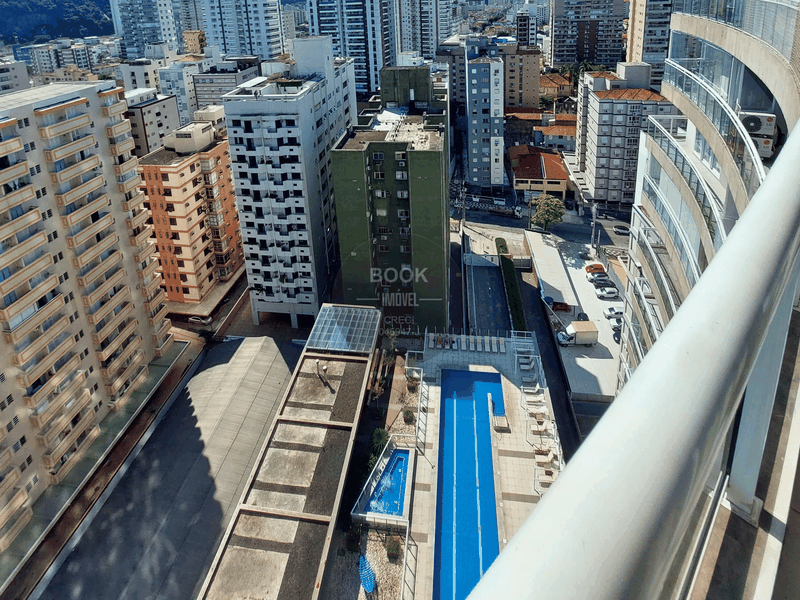 Apartamento com vista mar lateral Avenida Presidente Wilson Santos - 