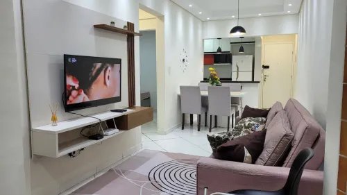 Excelente apartamento mobiliado com 02 dormitórios para locação - Praia  Grande - SP Rua Oceânica Amábile Praia Grande - 