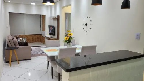 Excelente apartamento mobiliado com 02 dormitórios para locação - Praia  Grande - SP Rua Oceânica Amábile Praia Grande - 