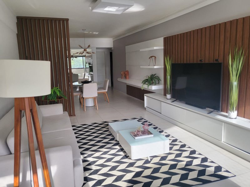 3 quartos (2 suítes). 127m². Varanda integrada. 2 vagas de garagem. Nascente Avenida Fernando Simões Barbosa Recife - 