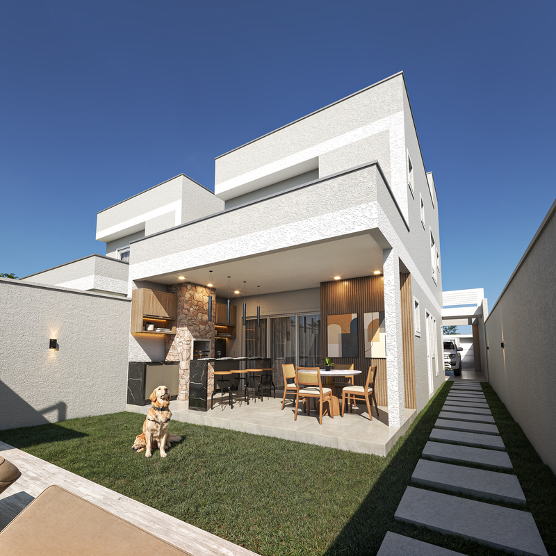 Rua pavimentada, em bairro alto padrão Casa 2 Rua Eugênio Antônio Ribas Barra Velha - F_GOURMET