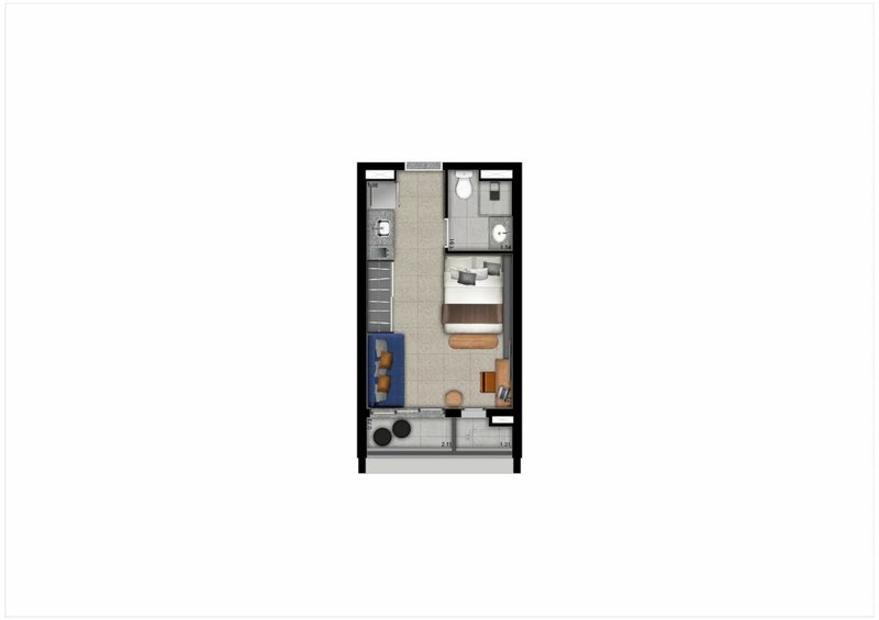 Studio 33m² em Cerqueira César Rua Cristiano Viana São Paulo - 