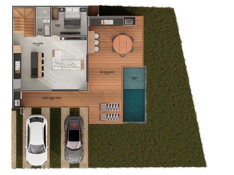 Casas no Condomínio Villa Boutique na Paraia de Pitinga Praia de Pitinga Porto Seguro - 