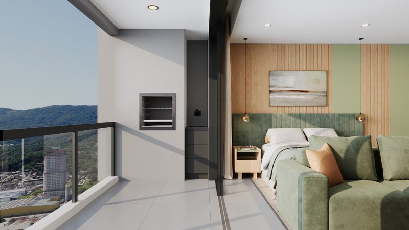 APARTAMENTO DE 1 DORMITÓRIO EM BALNEÁRIO PEREQUE - Porto Belo - 