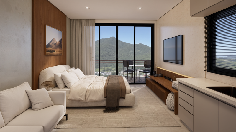 APARTAMENTO DE 1 DORMITÓRIO EM BALNEÁRIO PEREQUE - Porto Belo - 