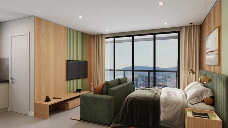 APARTAMENTO DE 1 DORMITÓRIO EM BALNEÁRIO PEREQUE - Porto Belo - 