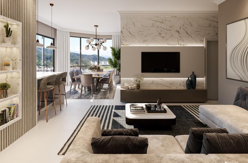 APARTAMENTO COM 2 SUÍTES NA PRAIA DE BALNEÁRIO PEREQUE - Porto Belo - 