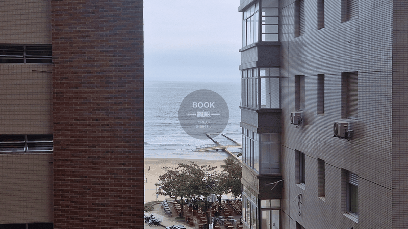 Vista mar! - Apartamento em frente a praia da Aparecida Av. Bartholomeu de Gusmão Santos - 