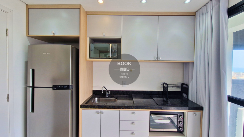 Studio Mobiliado com Vista Mar na Praia da Enseada! Rua Begônia Guarujá - 
