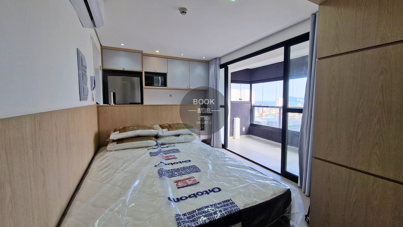 Studio Mobiliado com Vista Mar na Praia da Enseada! Rua Begônia Guarujá - 