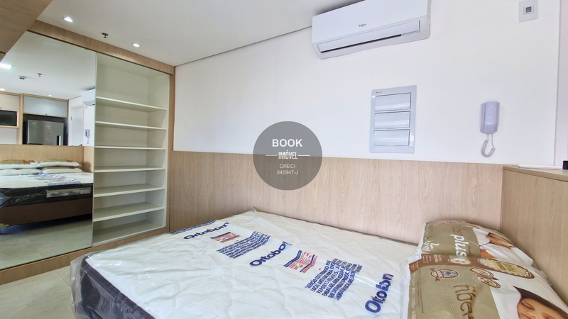 Studio Mobiliado com Vista Mar na Praia da Enseada! Rua Begônia Guarujá - 
