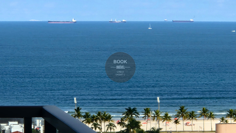 Studio Mobiliado com Vista Mar na Praia da Enseada! Rua Begônia Guarujá - 
