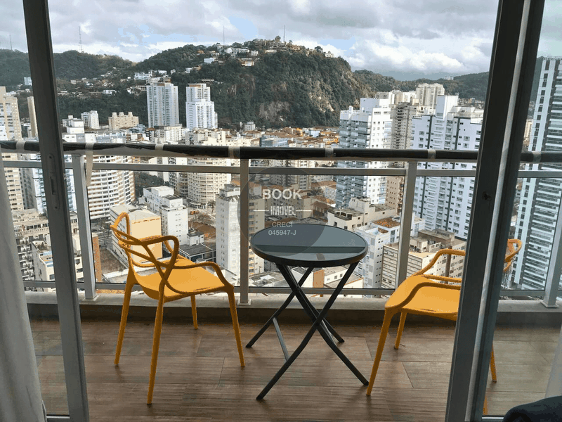 Aconchegante Studio Mobiliado com Vista Mar Avenida Presidente Wilson Santos - 
