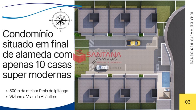 Casa em condomínio 3/4 sendo 2 suítes em Ipitanga Rua Paulo dos Santos Ferreira Lauro de Freitas - 