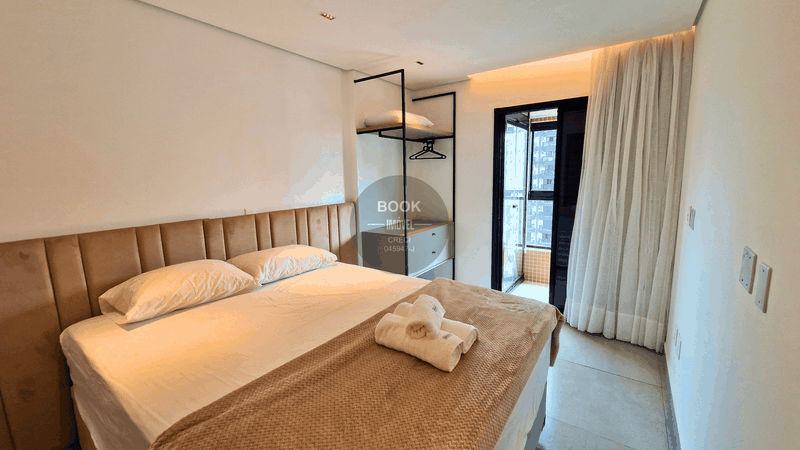 Apartamento Mobiliado a 2 Quadras da Praia com Lazer Completo R. Almirante Moraes Rego Santos - 