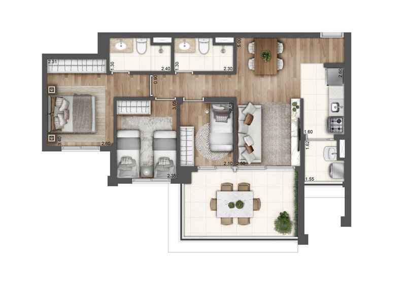 Apartamento tipo 75m² no Ipiranga 3 dorm 1 suíte 1 vaga ( PRONTO ) Rua Ettore Lantieri São Paulo - 