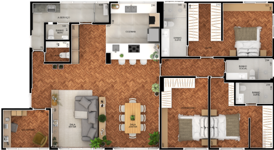 Apartamento 158m² no Jd Paulista 3 dorms sendo 2 suítes 1 vaga Alameda Casa Branca São Paulo - 