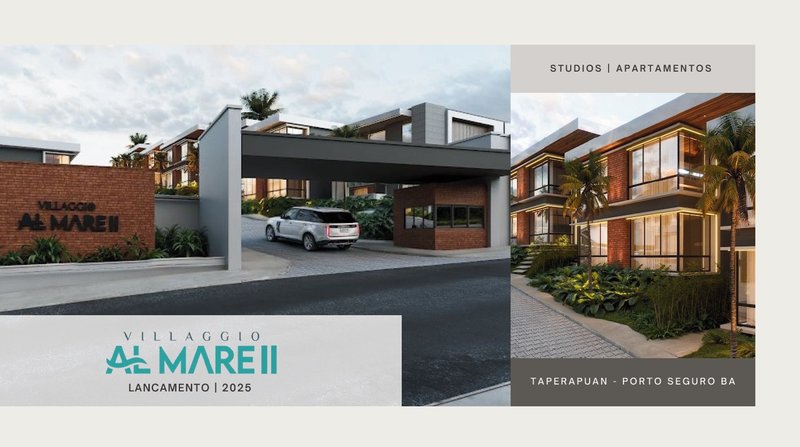 Residência, apartamento ou Studios em Condomínio Al Mare ll Taperapua Porto Seguro - 