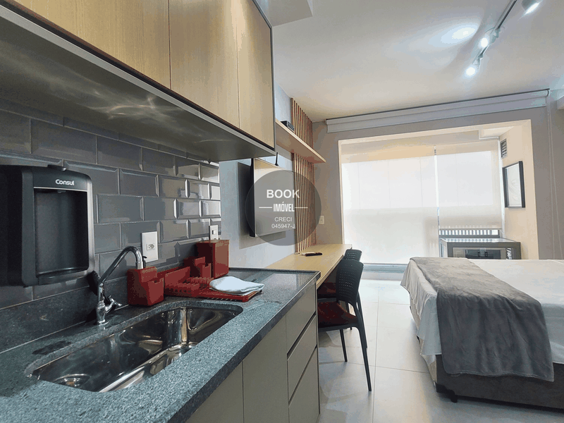 Studio Mobiliado no Lume Avenida Vereador José Diniz São Paulo - 