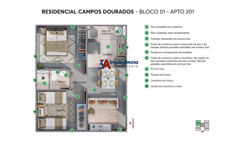 APARTAMENTO CAMPOS DOURADOS -  SOROCABA  Sorocaba - 