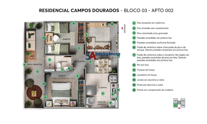 APARTAMENTO CAMPOS DOURADOS -  SOROCABA  Sorocaba - 