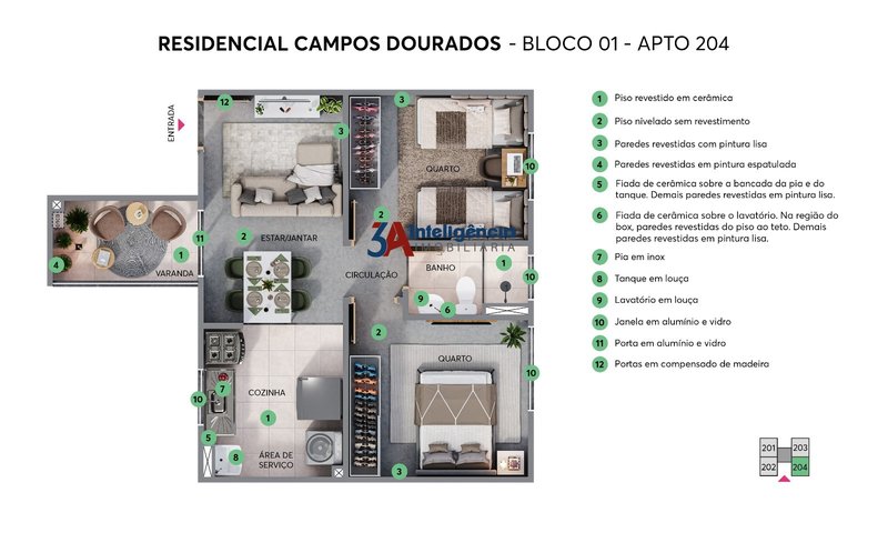 APARTAMENTO CAMPOS DOURADOS -  SOROCABA  Sorocaba - 