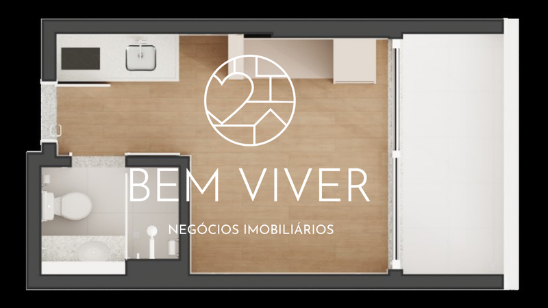 Studio Manhattan Tower – 20m2 - 01 VAGA - Andar Alto com Vista Livre! R. André de Barros Curitiba - 