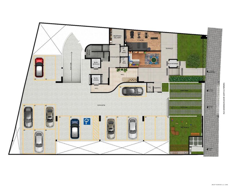 3 quartos (1 suíte). 84,17m². Varanda. Andar Alto. 02 vagas de garagem Rua Desembargador Martins Pereira Recife - 