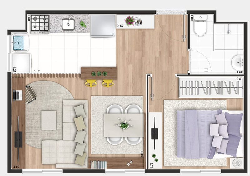 Apartamento à venda com 36m², 1 quarto e 1 vaga Rua Jubair Celestino Osasco - 