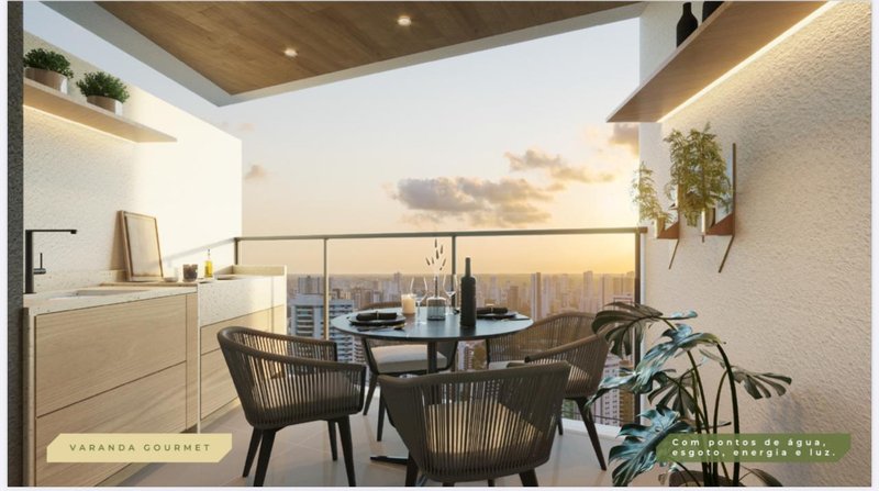 3 suítes. 88m². Varanda Gourmet. lavabo. Nascente. 2 vagas de garagem Rua São Salvador Recife - 