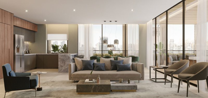 Apartamento Novo a Venda na Vila Nova Conceição de 258 m² - 3 Suítes e 3 Vagas + Office Pv Avenida Hélio Pellegrino São Paulo - 
