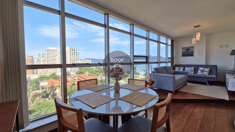 Amplo Apartamento com Vista para o Mar espetacular no Cristal Park Av. Bartolomeu de Gusmão Santos - 