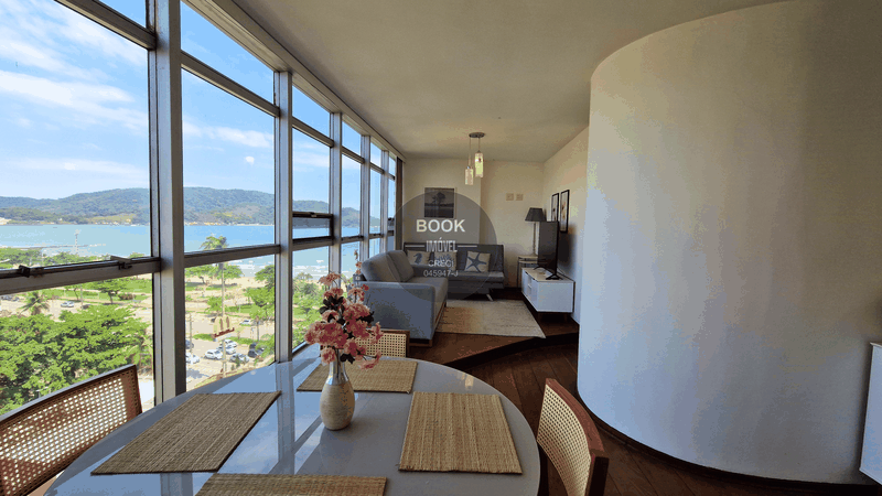 Amplo Apartamento com Vista para o Mar espetacular no Cristal Park Av. Bartolomeu de Gusmão Santos - 