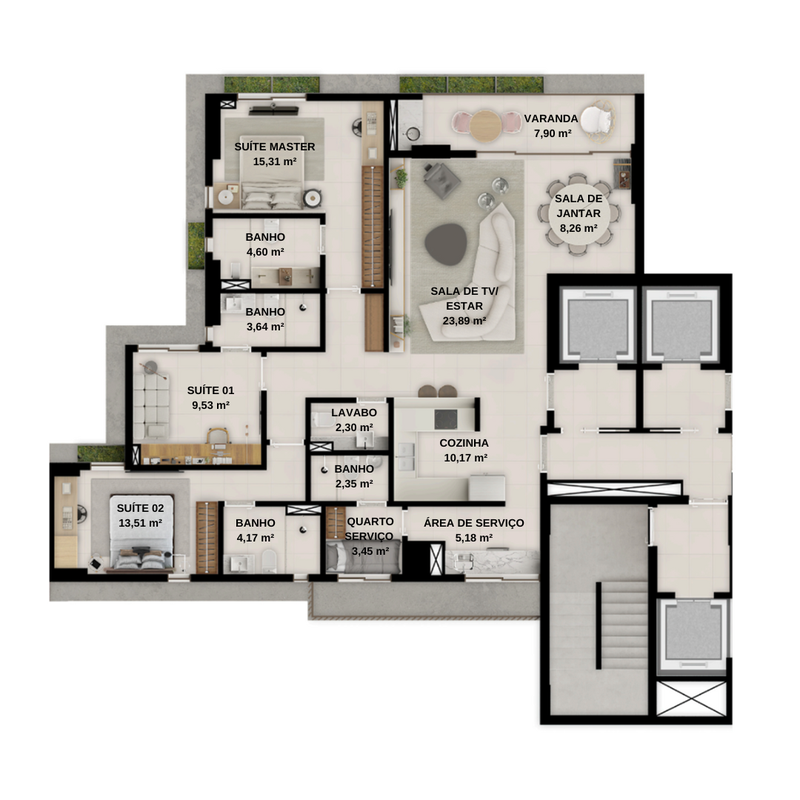 3 ou 4 suítes. 142m², 145m², 172m², 271m² e 313m². 2 ou 3 vagas de garagem. Nascente Rua Professor Eduardo Wanderley Filho Recife - 