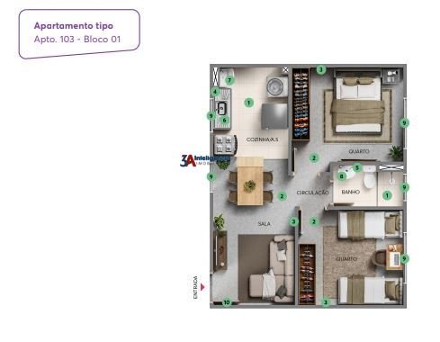 APARTAMENTO SOLAR DOS EUCALIPTOS -  SOROCABA  Sorocaba - 