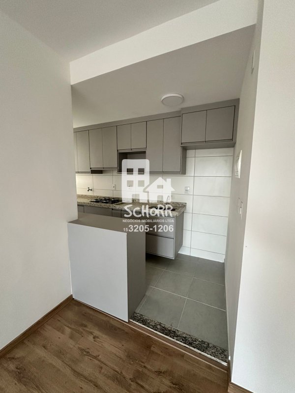 Apartamento com varanda e cozinha planejada para locação – Condomínio Vila dos Flamingos Rua Benedito Faustino da Rosa Tatuí - 