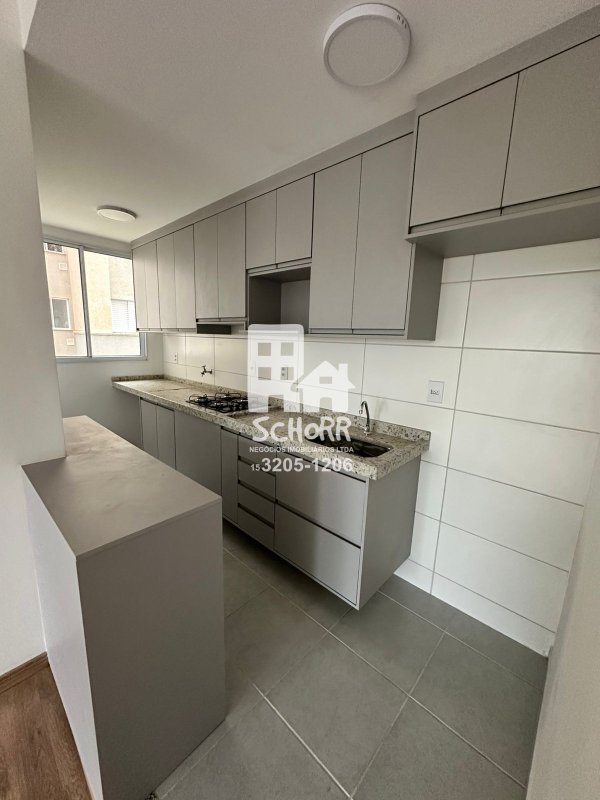 Apartamento com varanda e cozinha planejada para locação – Condomínio Vila dos Flamingos Rua Benedito Faustino da Rosa Tatuí - 