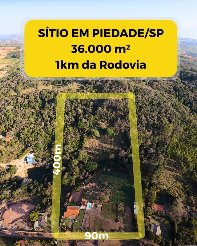 CHÁCARA 36.300m² – PIEDADE  Piedade - 