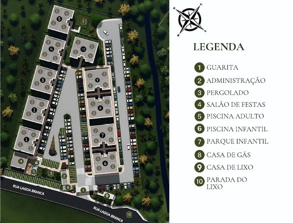 Residencial Vila de Abrantes - Apartamento de 2/4 - Suíte Rua Lagoa Branca Camaçari - 